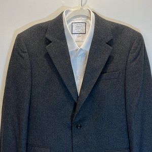 Jos A Bank Men's 100% Cashmere Sports Coat Charcoal 40R Pre-Owned